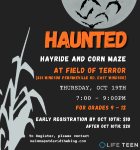 Youth Group Haunted Hayride 10/17 – Sign Up Here